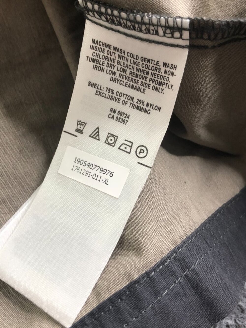Columbia Bear Creek Mens Jacket XL Gray Lightweight Zip Snap Utility Pockets - Picture 8 of 13